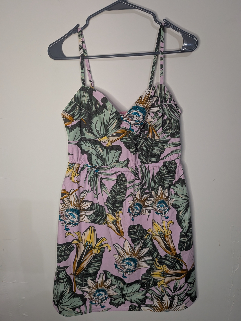 J. Crew Lavender Tropical Floral Mini Dress